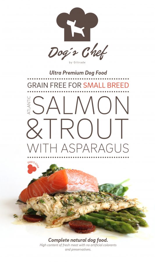 Dog’s Chef Atlantic Salmon & Trout with Asparagus SMALL BREED