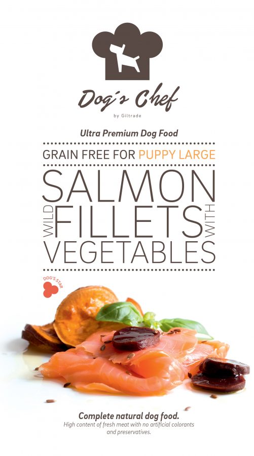 Dog’s Chef Wild Salmon fillets with Vegetables for LARGE BREED PUPPIES