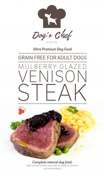 Dog’s Chef Mulberry Glazed Venison Steak