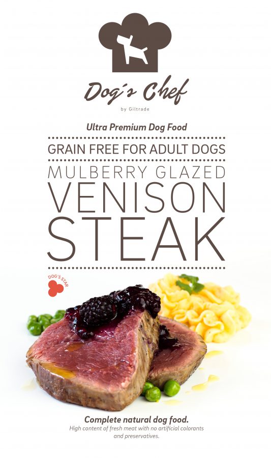 Dog’s Chef Mulberry Glazed Venison Steak