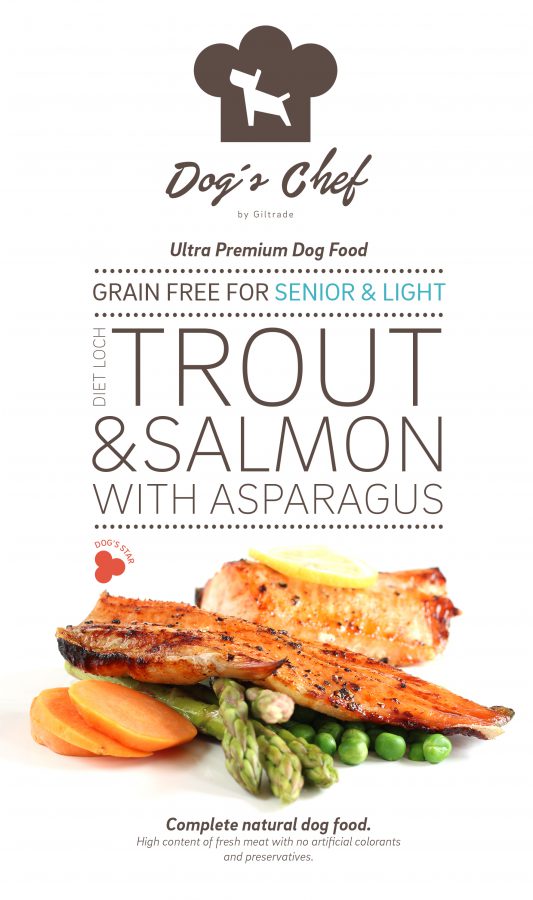 Dog’s Chef Diet Loch Trout & Salmon with Asparagus SENIOR/LIGHT