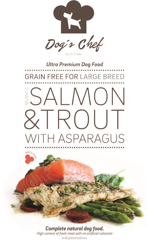 Dog’s Chef Atlantic Salmon & Trout with Asparagus LARGE BREED