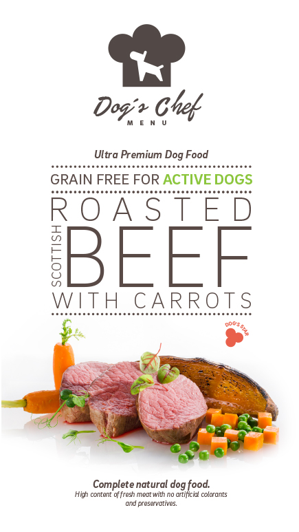 Dog’s Chef Roasted Scottish Beef with Carrots ACTIVE DOGS