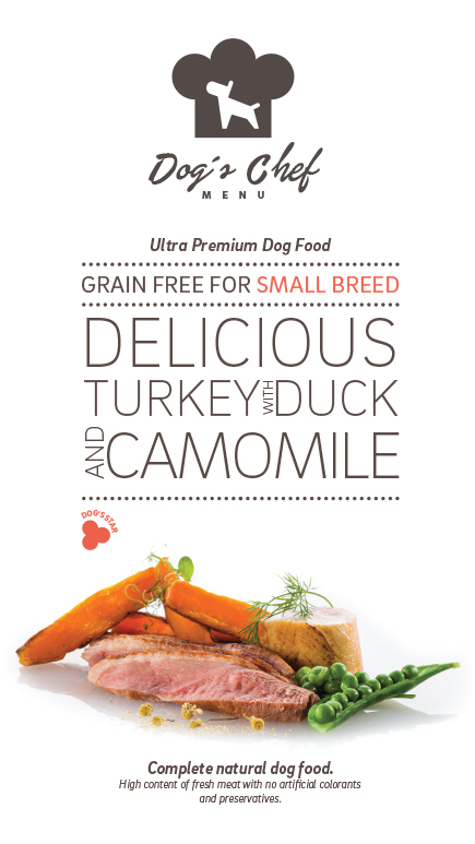 Dog’s Chef Delicious Turkey with Duck and Camomile SMALL BREED
