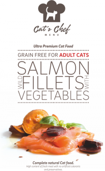 Cat’s Chef Wild Salmon fillets with Vegetables ADULT CATS