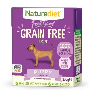 NATURE DIET Feel Good CHICKEN GRAIN FREE PUPPY Natural Dog Food 390g