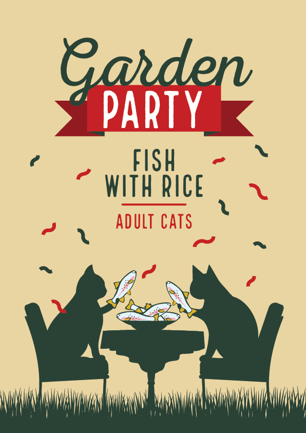 GARDEN PARTY CATS Fish & Rice