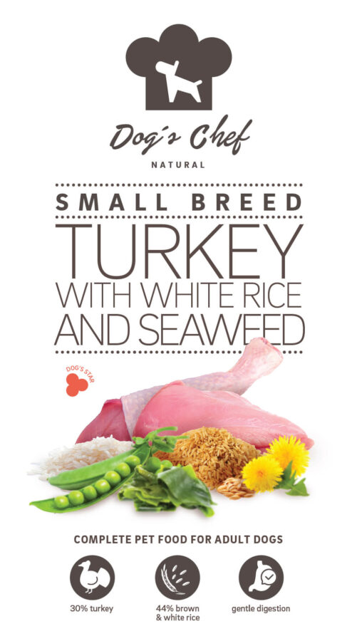 Dog’s Chef TURKEY WITH WHITE RICE AND SEAWEED Small Breed