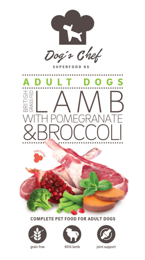 Dog’s Chef BRITISH GRASS FED LAMB WITH POMEGRANATE & BROCCOLI