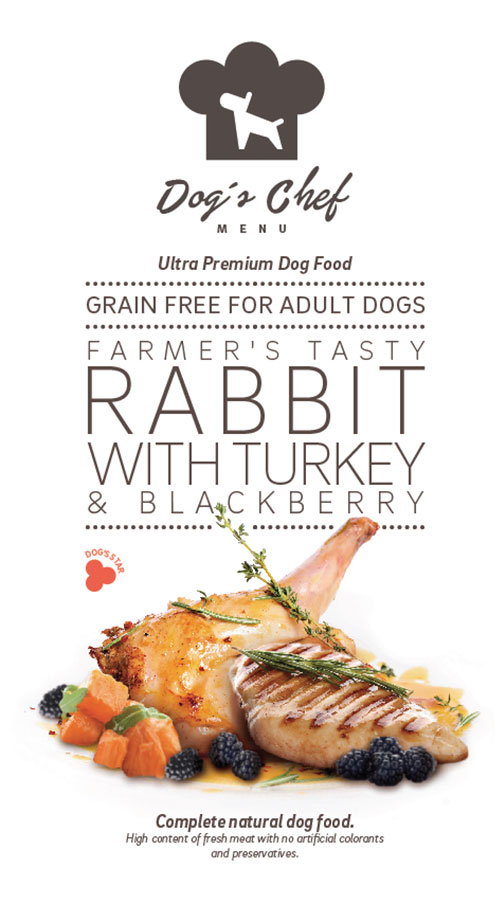 Dog’s Chef Farmer’s Tasty Rabbit with Turkey & Blackberry